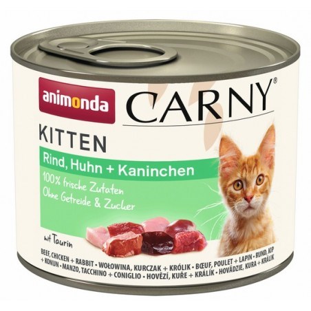 ANIMONDA Carny Kitten wołowina, kurczak i królik - 200g
