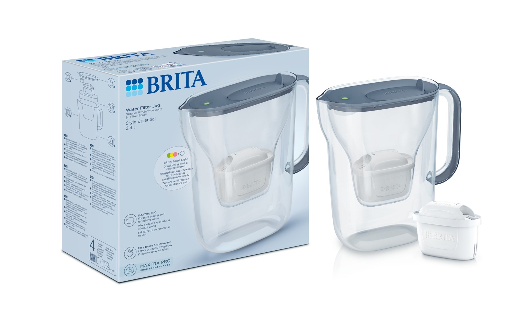 Dzbanek filtrujący Brita Style Essential+1 Maxtra Pro PP (grafitowy) — zdjęcie 1 z 7
