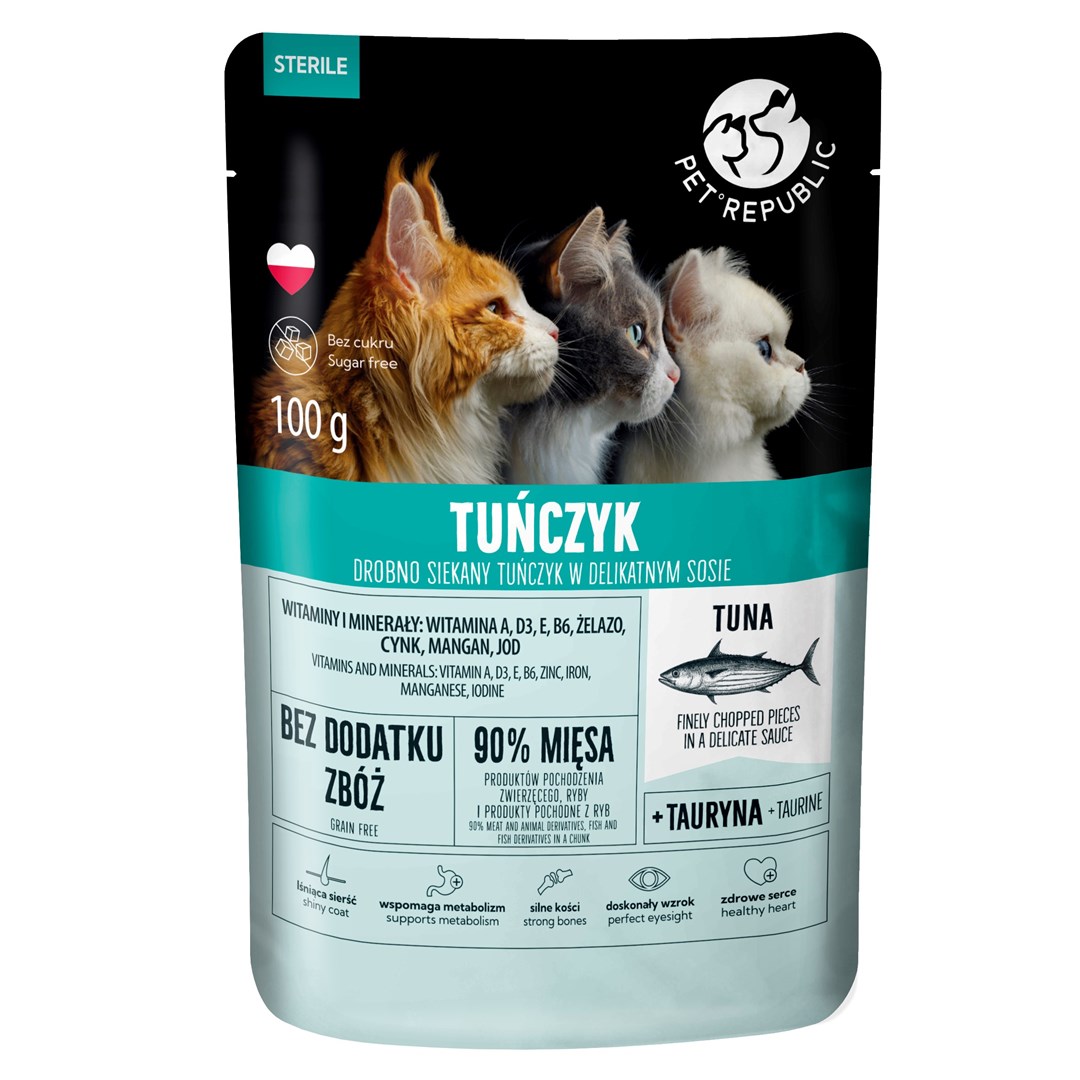 PET REPUBLIC Steril Drobno siekany tuńczyk 100 g