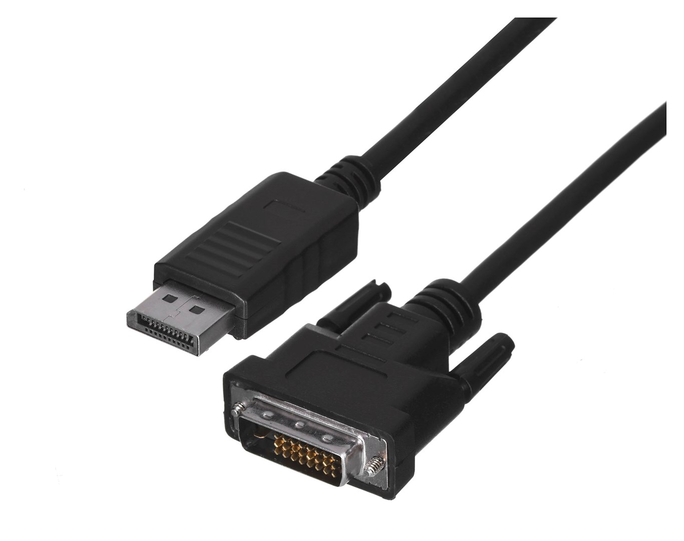 Kabel Lanberg CA-DPDV-10CU-0010-BK, 1m, czarny — zdjęcie 1 z 3