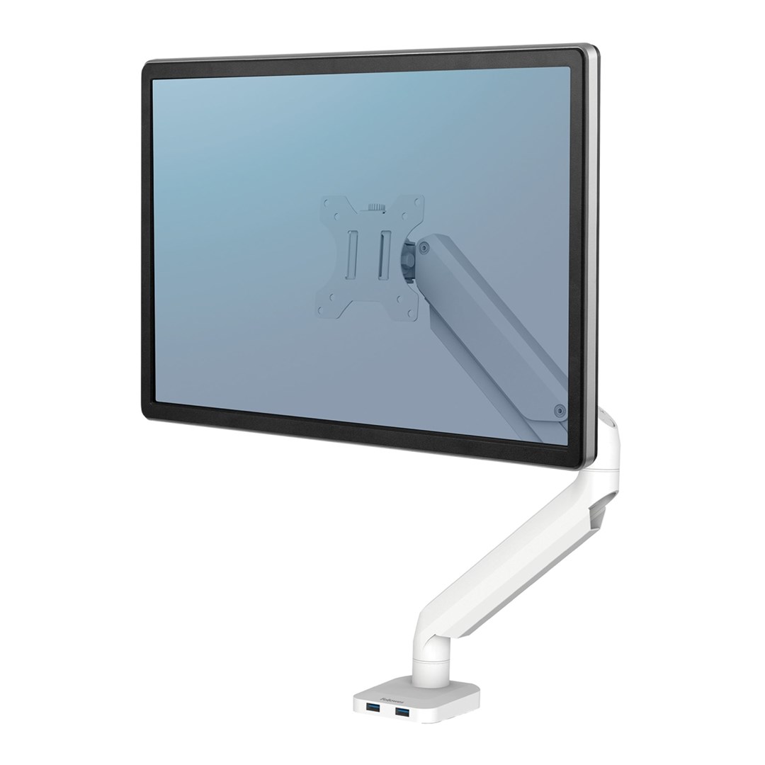 Fellowes Ergonomia ramię na 1 monitor - seria Platinum, białe — zdjęcie 1 z 4