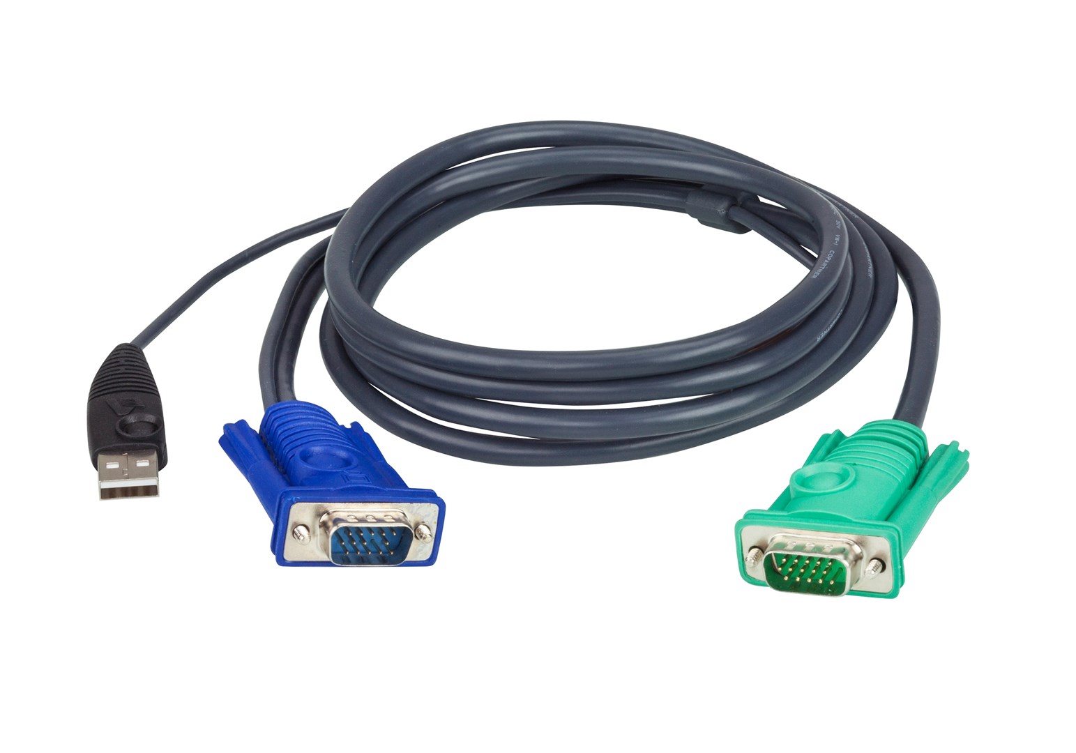 Kabel ATEN 2L-5202U 2m D-Sub (VGA) grafitowy