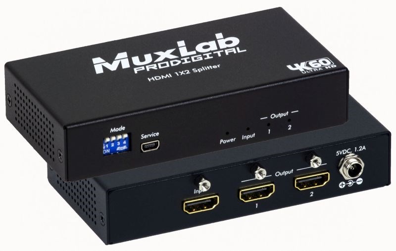 MUXLAB SPLITTER HDMI 1X2, 4K/60