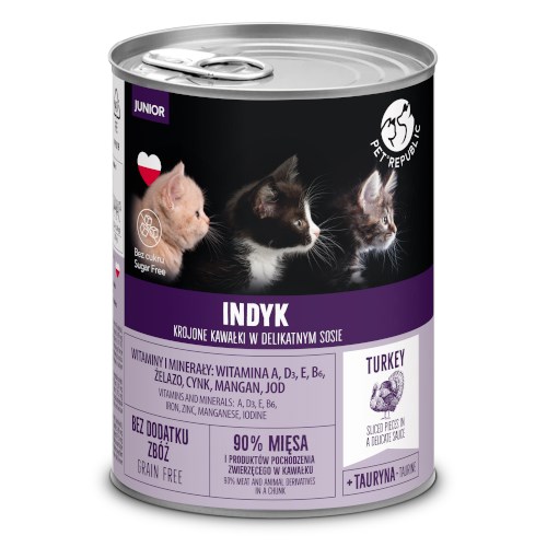 PetRepublic dla kota z indykiem 400 g