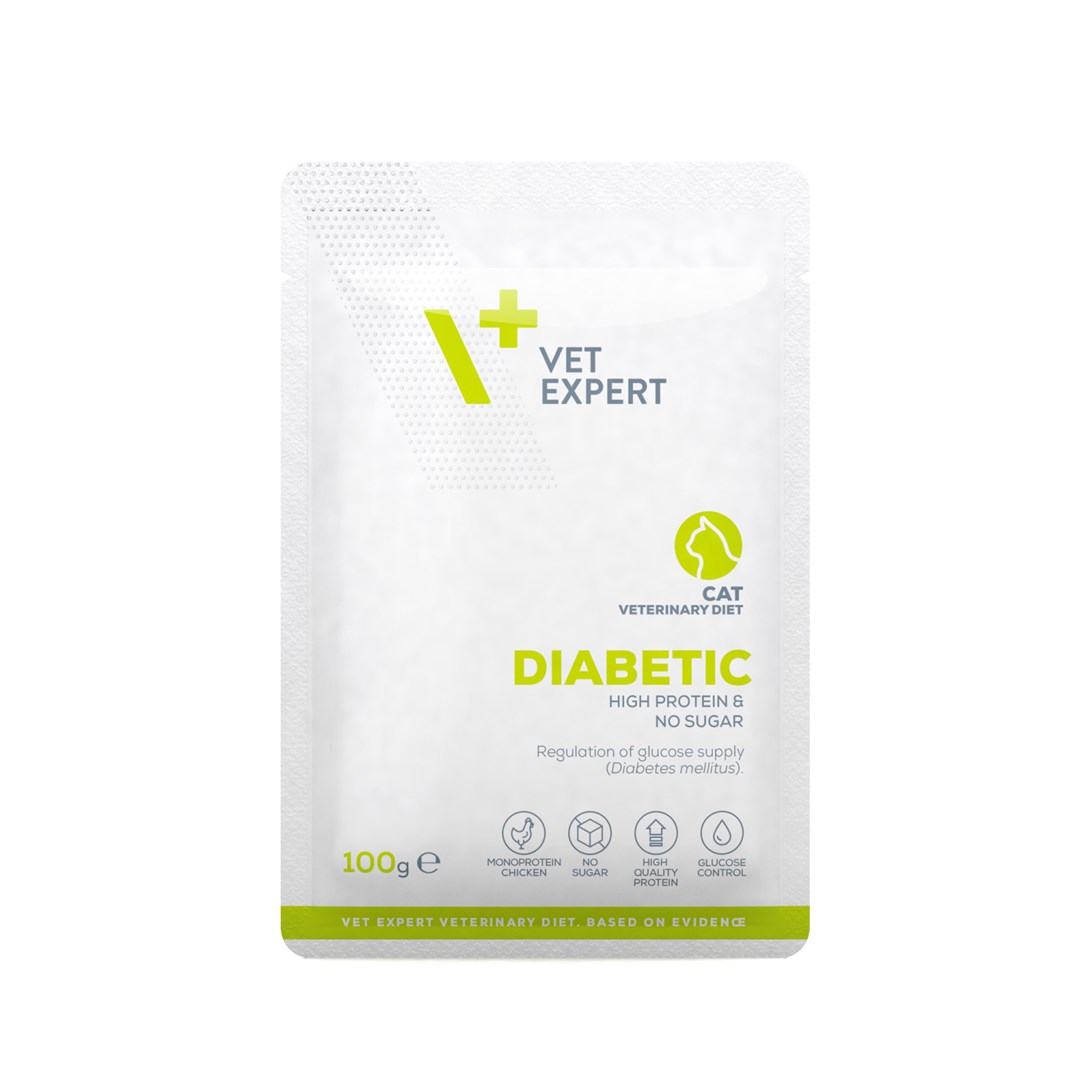 VetExpert Dietetyczna Karmę dla Kót z Diabetem 100g — zdjęcie 1 z 3