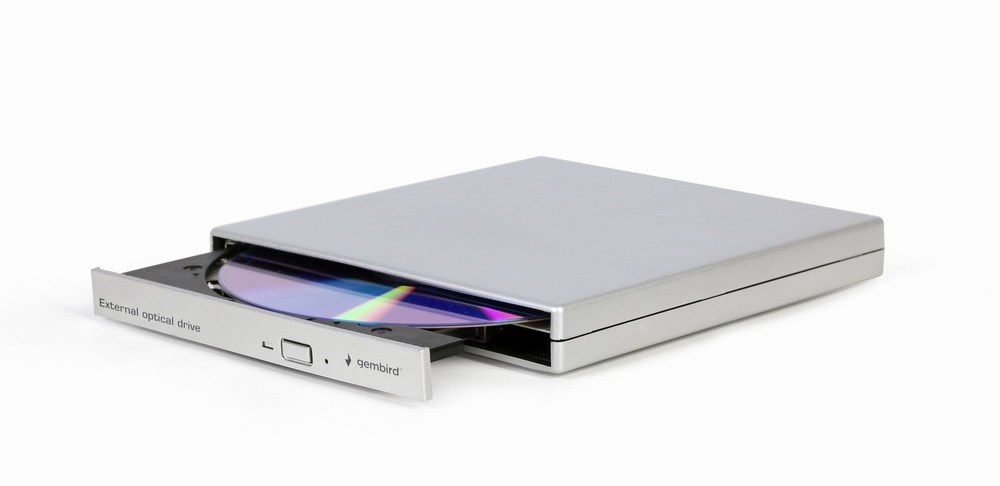 GEMBIRD ZEWNĘTRZNA NAGRYWARKA DVD 8X, CD 24X USB 2.0 SREBRNA — zdjęcie 1 z 5