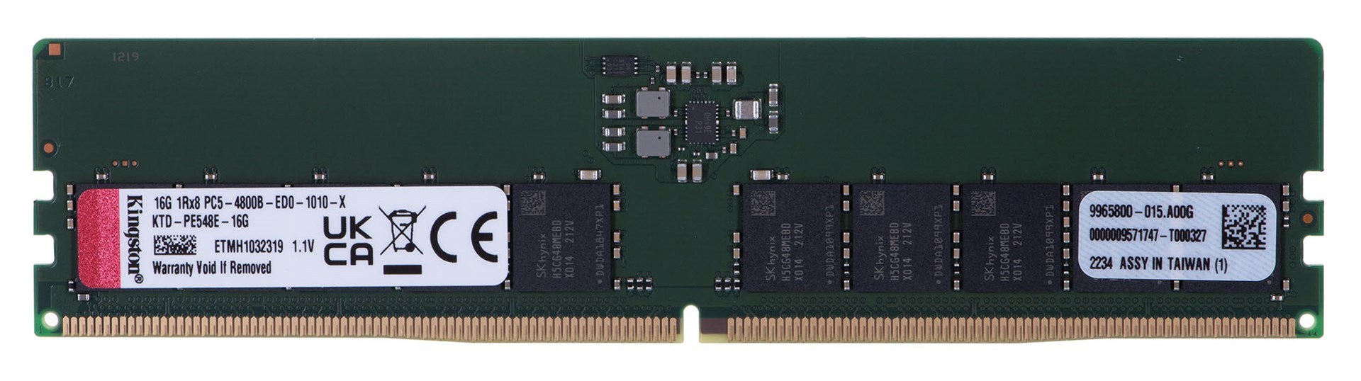Pamięć Kingston 16GB DDR5-4800Mhz dla Dell — zdjęcie 1 z 3