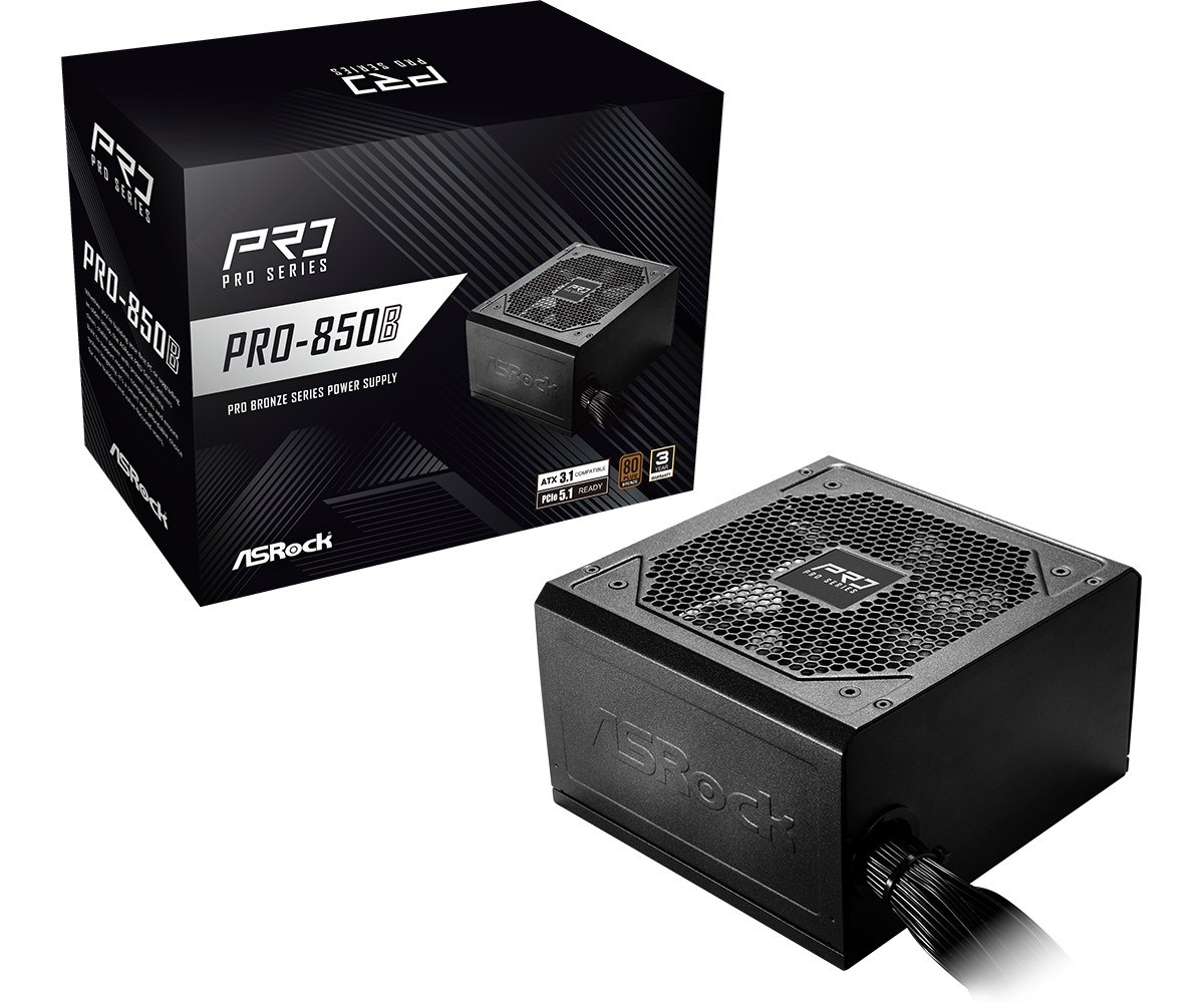 Zasilacz ASRock PRO-850B 850W 80 PLUS Bronze — zdjęcie 1 z 5