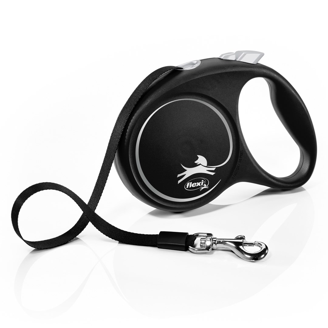 Smycz flexi Black Design M 5 m, do 25 kg — zdjęcie 1 z 6