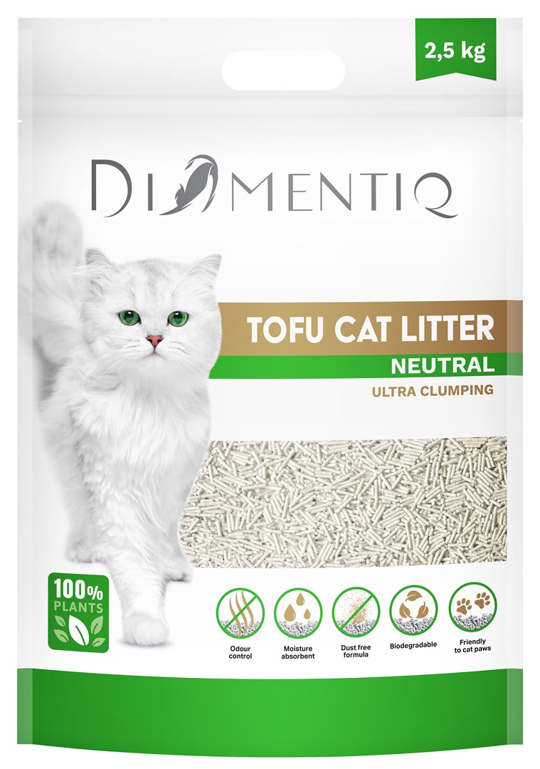 DIAMENTIQ Żwirek Tofu 2,5 kg NATURALNY — zdjęcie 1 z 8