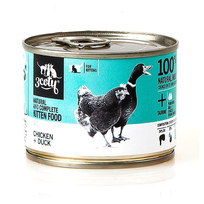 3Coty CHICKEN + DUCK for Kittens 180g — zdjęcie 1 z 5