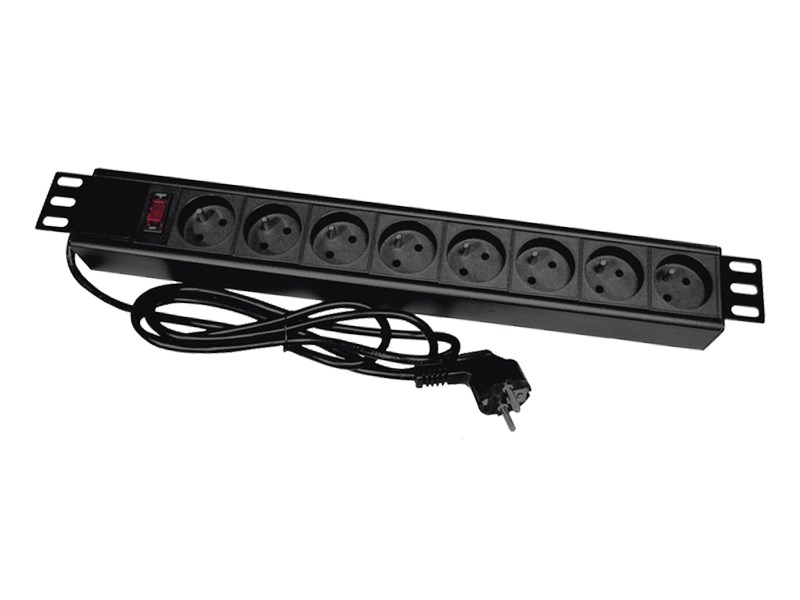 Listwa przeciwprzepięciowa A-LAN PZ081U3M, 3m, czarna — zdjęcie 1 z 2