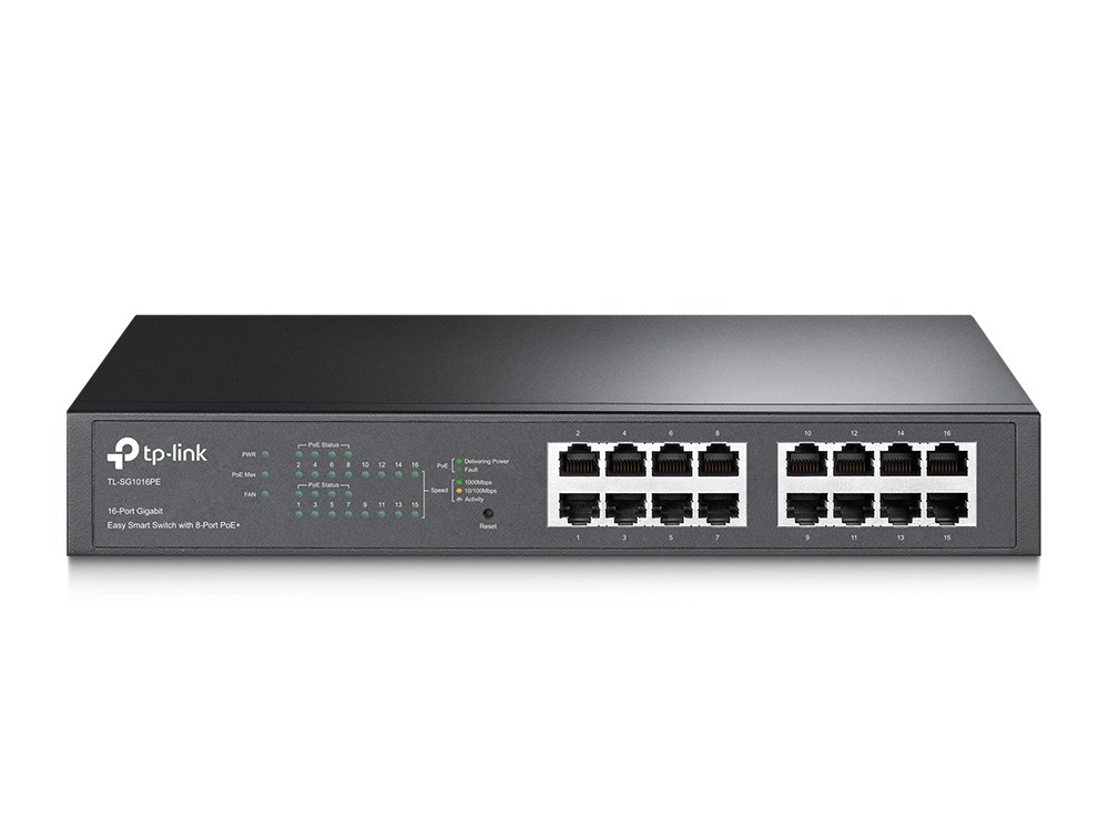 Switch TP-LINK TL-SG1016PE 16-portowy 10/100/1000Mbps — zdjęcie 1 z 4