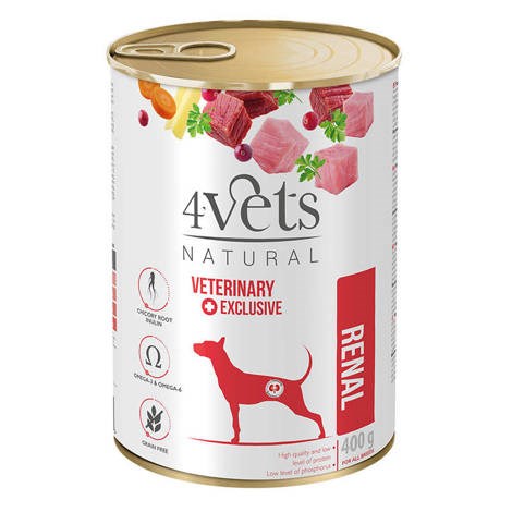 4VETS NATURAL Renal New Dog 400g - Karma Mokra
