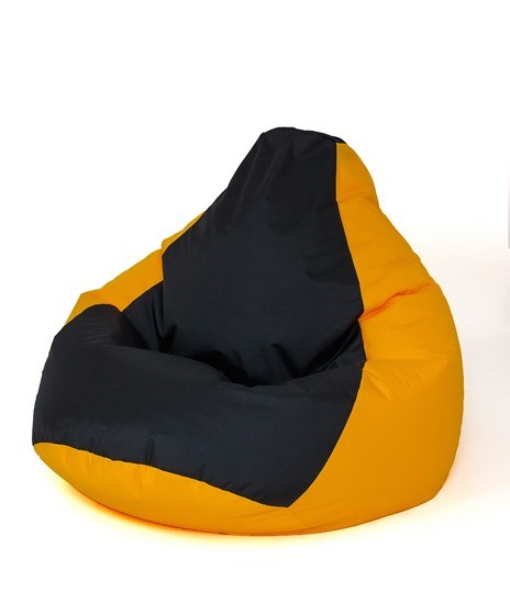 Pufa worek sako GRUSZA Żółty-czarny XL 130x90