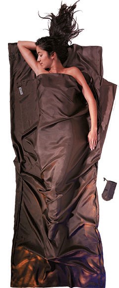 Wkładka do śpiwora Cocoon TravelSheet Silk, muddy elephant