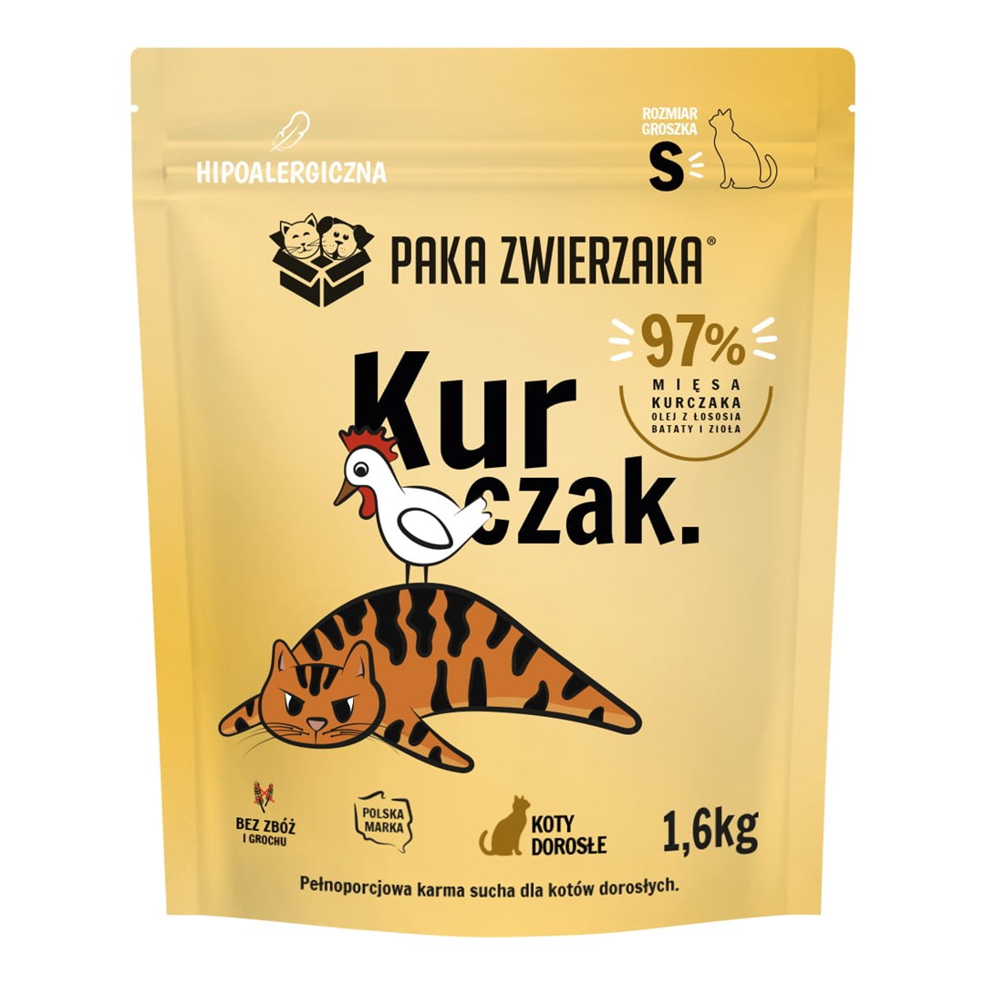 Paka Zwierzaka Kurczak "S" 1,6kg - Bez Cukru i Soi — zdjęcie 1 z 2