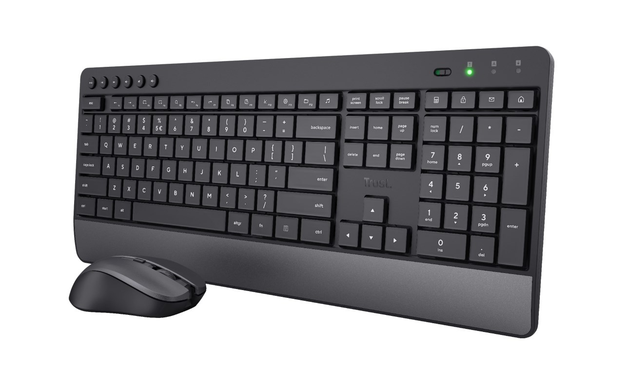 Klawiatura i mysz TRUST TREZO WIRELESS DESKSET ECO US — zdjęcie 1 z 6