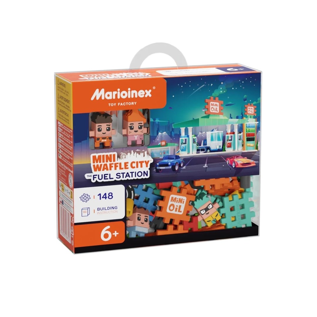 MARIOINEX Klocki Mini Waffle City Stacja paliw, 148 elementów — zdjęcie 1 z 8