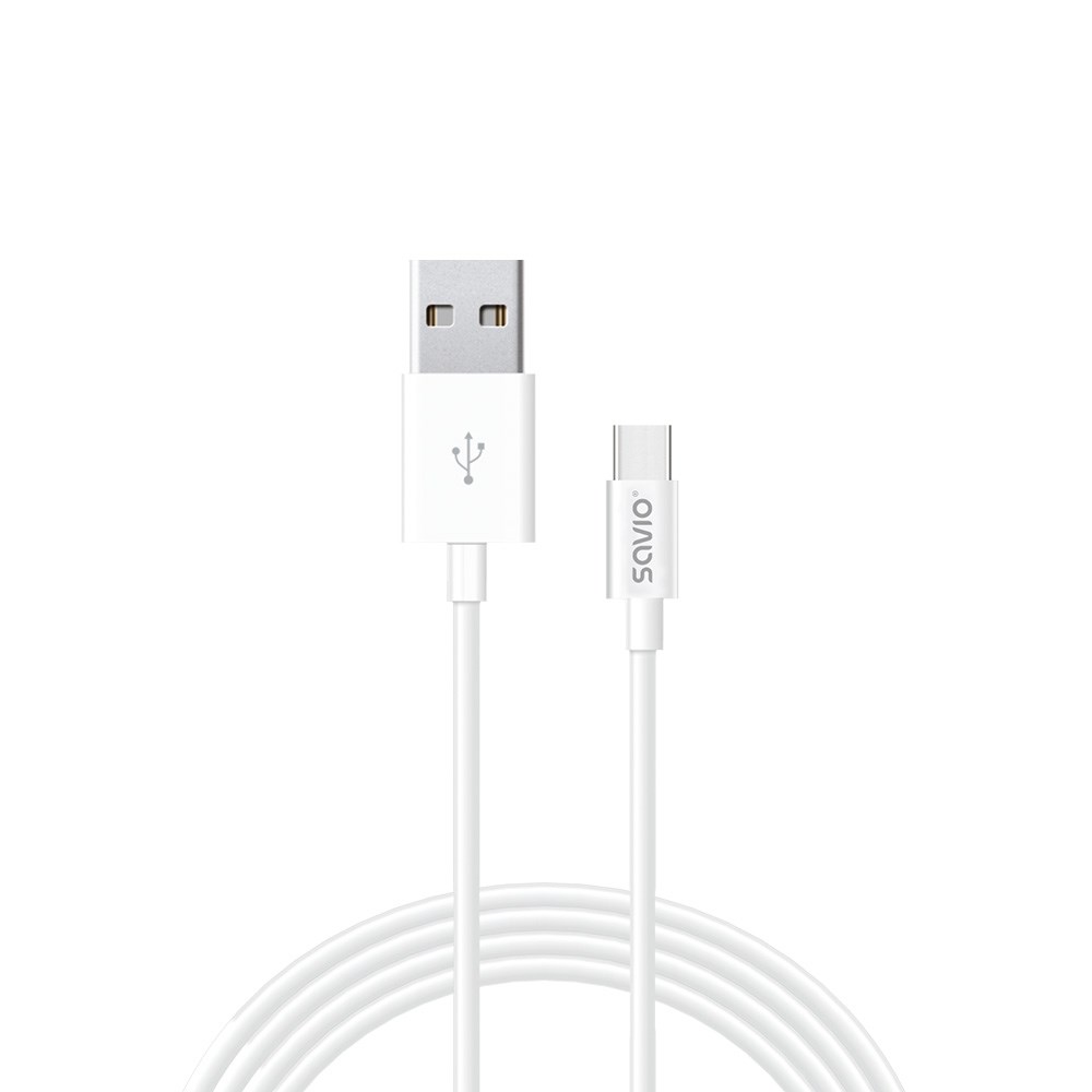Kabel SAVIO CL-125 USB-C do USB 2.0, 1m, Biały — zdjęcie 1 z 7