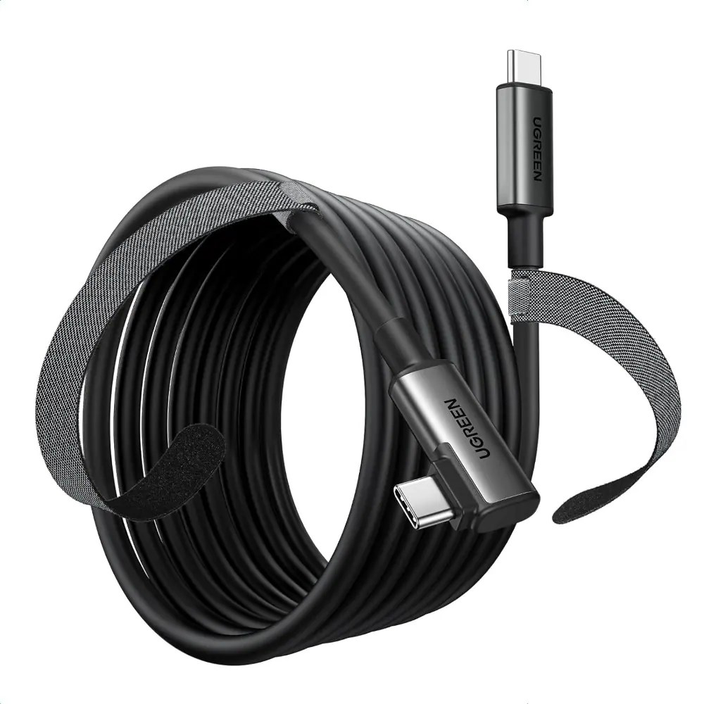Ugreen kabel kątowy USB-C - USB-C 5m US551 (czarny)