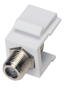 Alantec Adapter typu keystone ze złączem F, biały