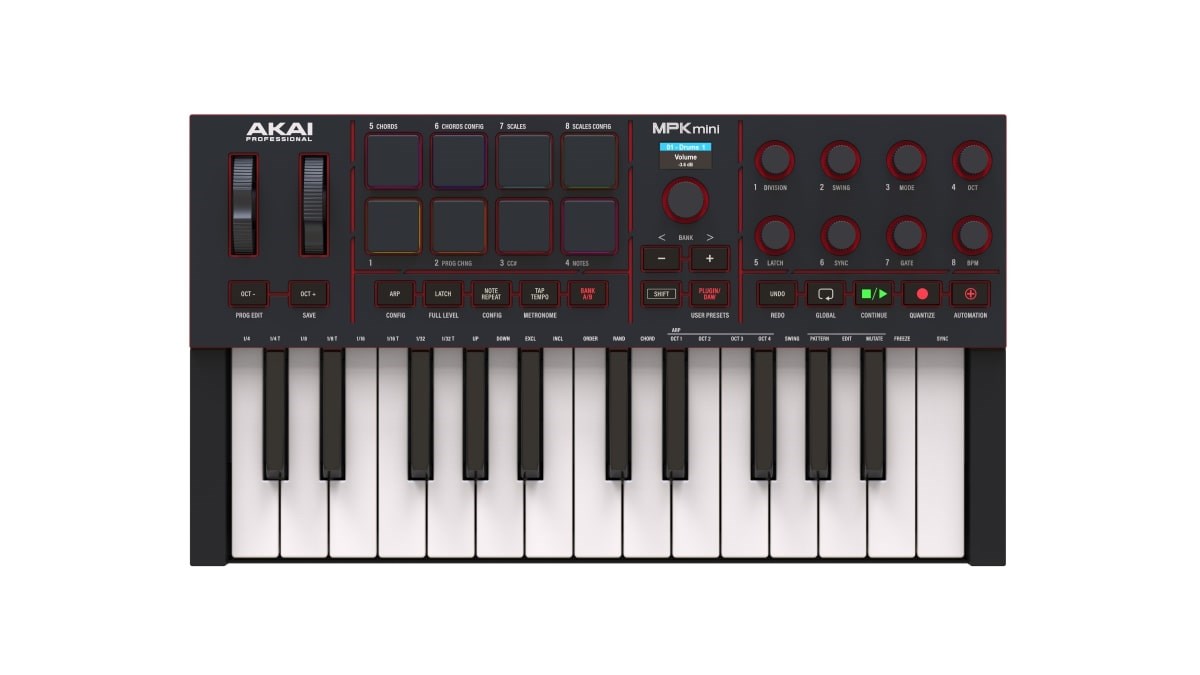 AKAI MPK MINI 4 BLACK - Mini Klawiatura Sterująca — zdjęcie 1 z 3