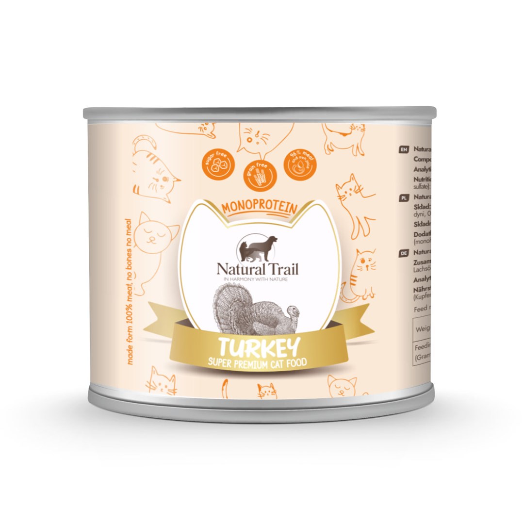 NATURAL TRAIL Cat Monoprotein with Turkey 185g