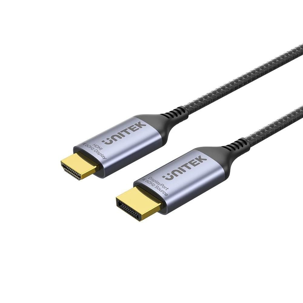 UNITEK KABEL DISPLAYPORT 1.4 DO HDMI 2.1, 1,8M — zdjęcie 1 z 4
