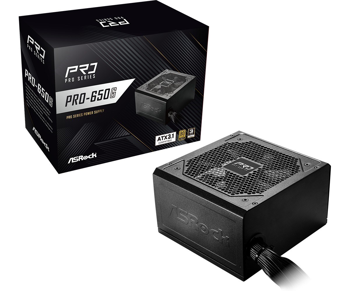 Zasilacz ASRock PRO-650G 650W 80 PLUS Gold — zdjęcie 1 z 5
