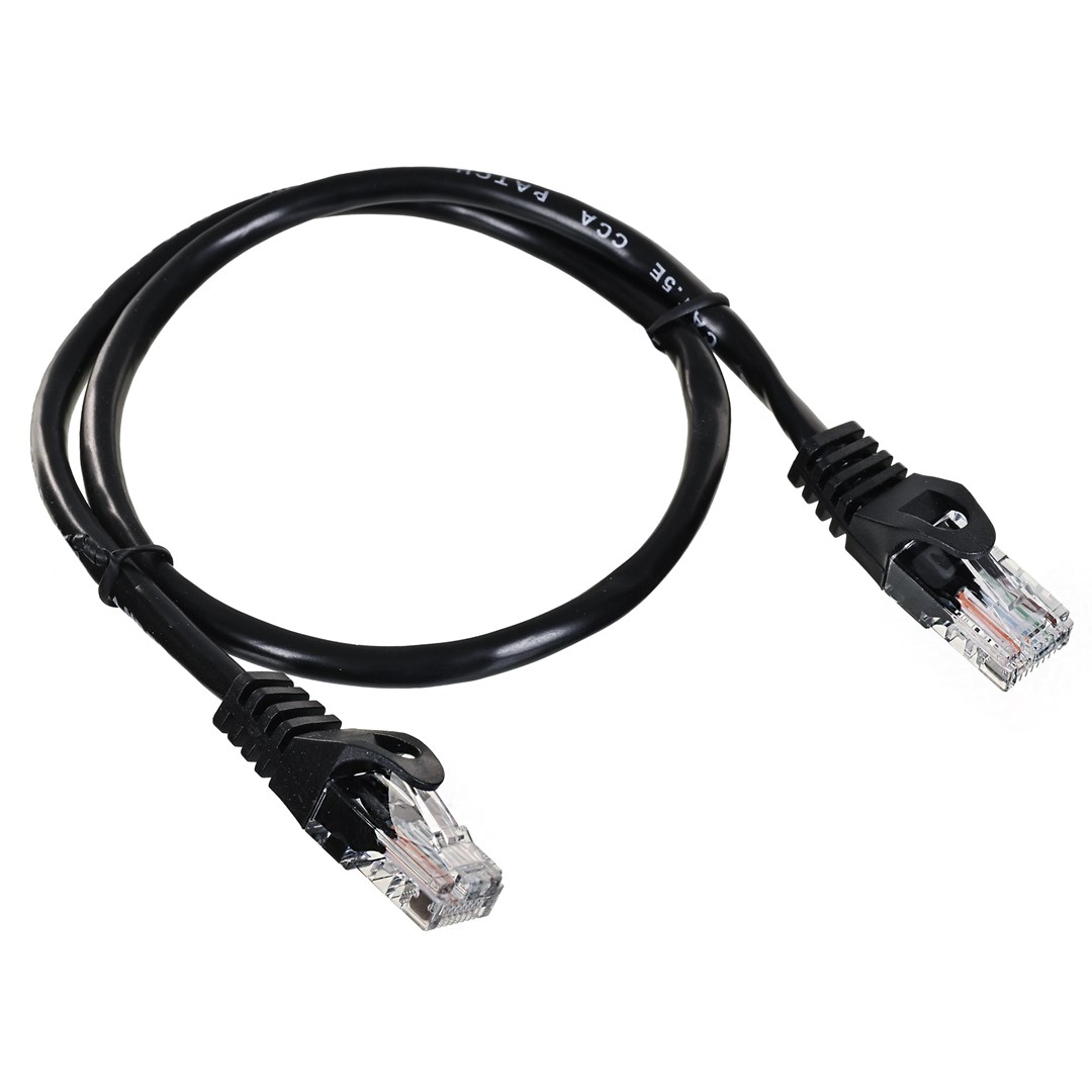 PATCHCORD KAT.5E UTP 0,25M CZARNY FLUKE 10-PACK — zdjęcie 1 z 2