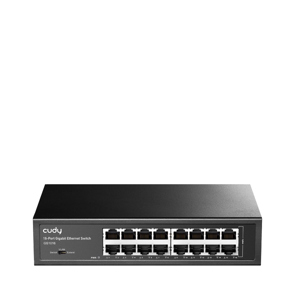 Switch CUDY GS101016 - Czarny, 100-240V — zdjęcie 1 z 4