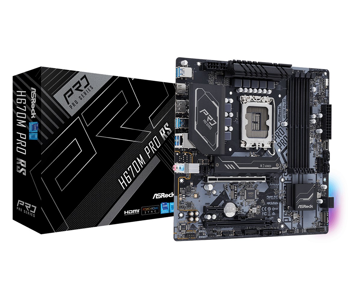 Płyta główna Asrock H670M PRO RS Socket 1700 — zdjęcie 1 z 5