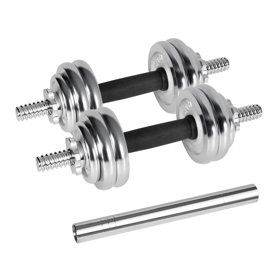 REBEL ACTIVE Hantle Regulowane Chromowane 15 kg — zdjęcie 1 z 6