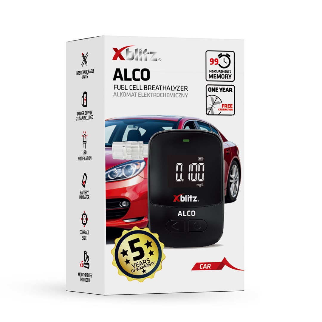 XBLITZ ALKOMAT ELEKTROCHEMICZNY ALCO - Czarny — zdjęcie 1 z 6