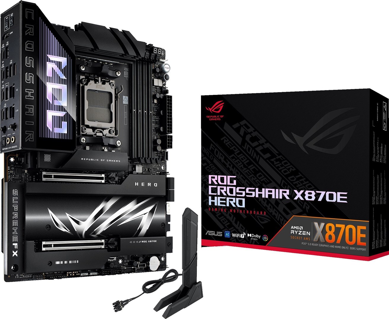 Płyta główna ASUS ROG CROSSHAIR X870E HERO Socket AM5 — zdjęcie 1 z 8