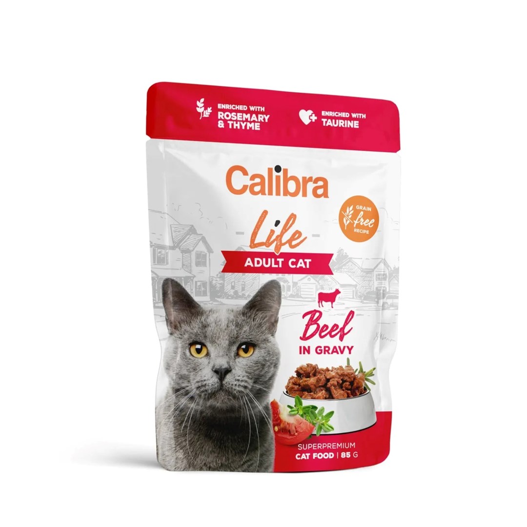 CALIBRA CAT life pouch adult beef in gravy 85g