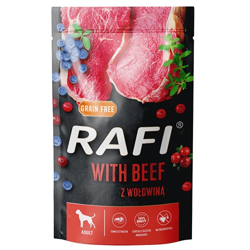 DOLINA NOTECI Rafi z wołowiną, borówką i Żurawiną - 500 g