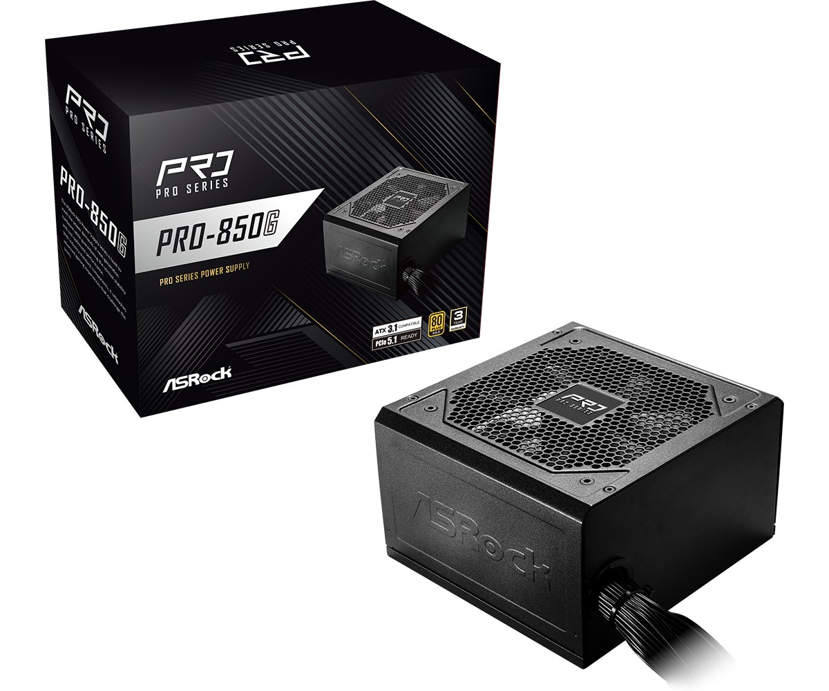Zasilacz ASRock PRO-850G 850W 80 PLUS Gold — zdjęcie 1 z 8