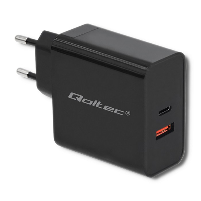 QOLTEC ŁADOWARKA SIECIOWA 63W | CZARNA — zdjęcie 1 z 5