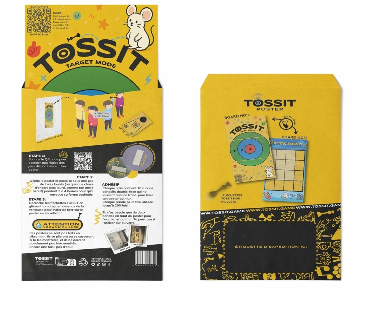 Tarcza TOSSIT Target & Tic-Tac-Toe, Wielobarwna — zdjęcie 1 z 6