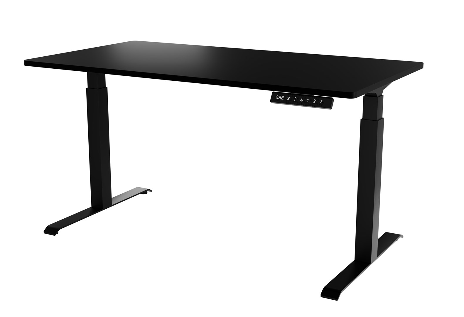 Biurko MOON LONG 150x80x72-120 czarny z elektryką — zdjęcie 1 z 3