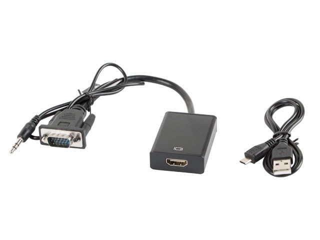 Adapter Lanberg AD-0021-BK VGA do HDMI — zdjęcie 1 z 2