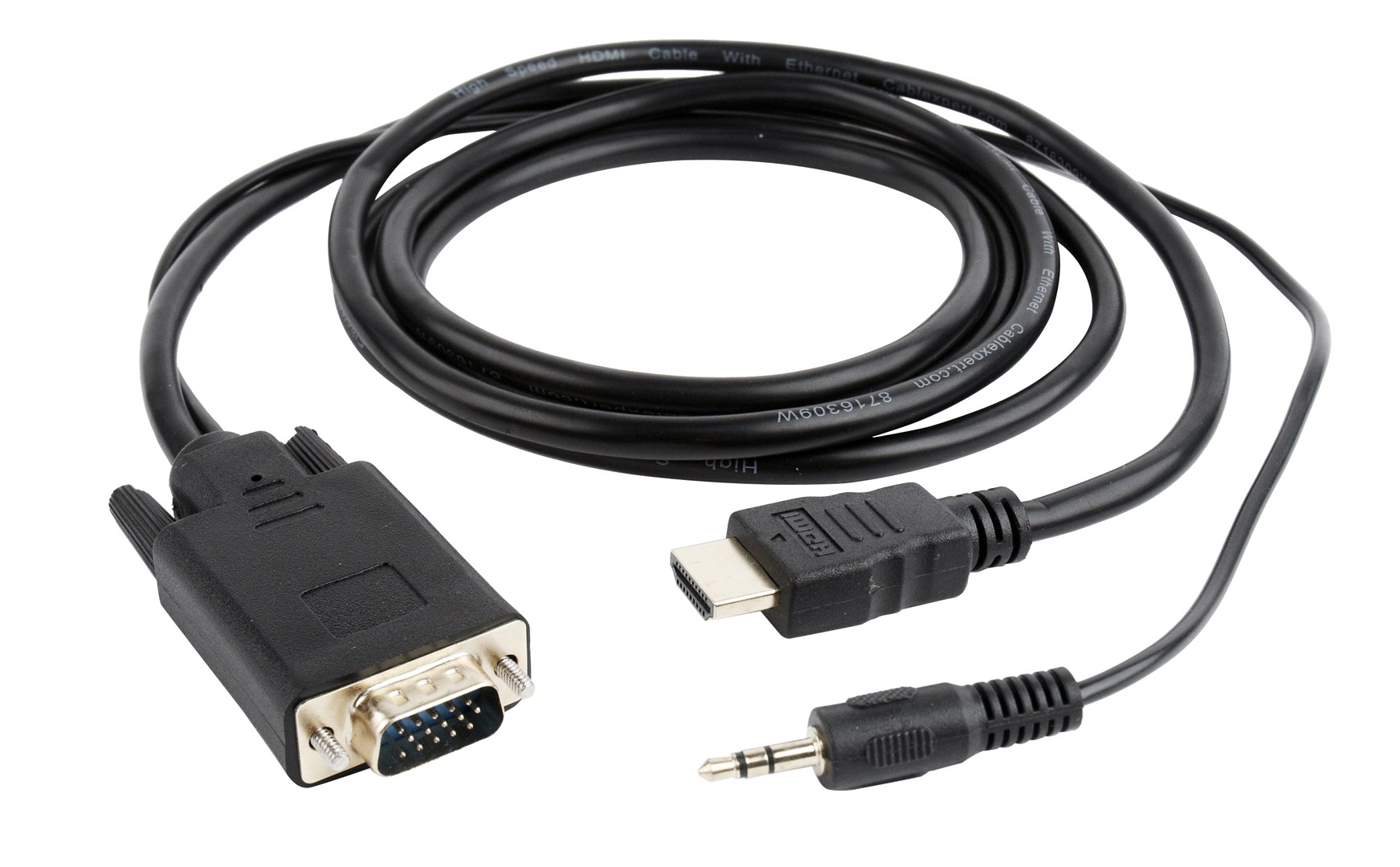 Adapter GEMBIRD A-HDMI-VGA-03-10 HDMI do VGA 3m — zdjęcie 1 z 3