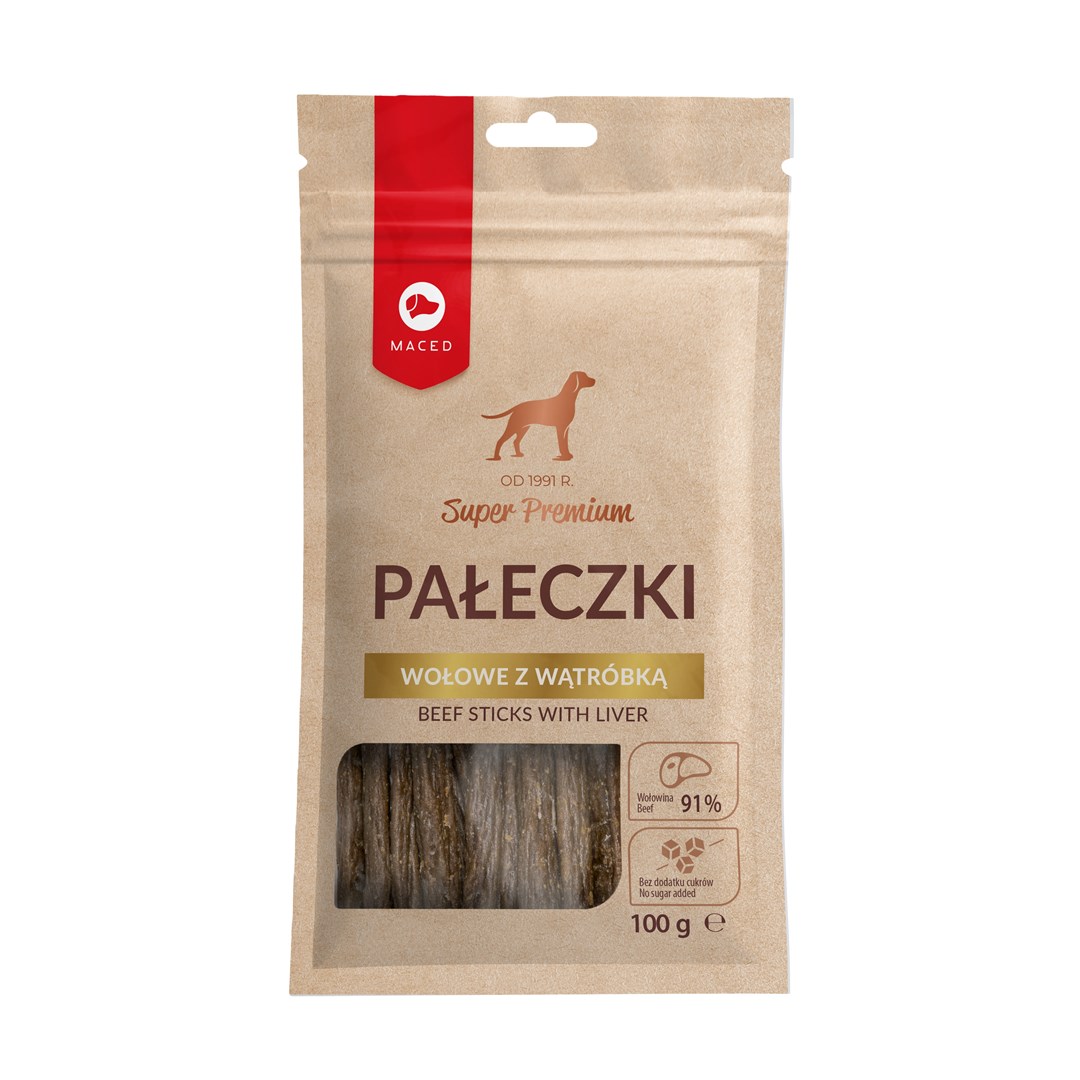 MACED Pałeczki wołowe z wątróbką - 100 g