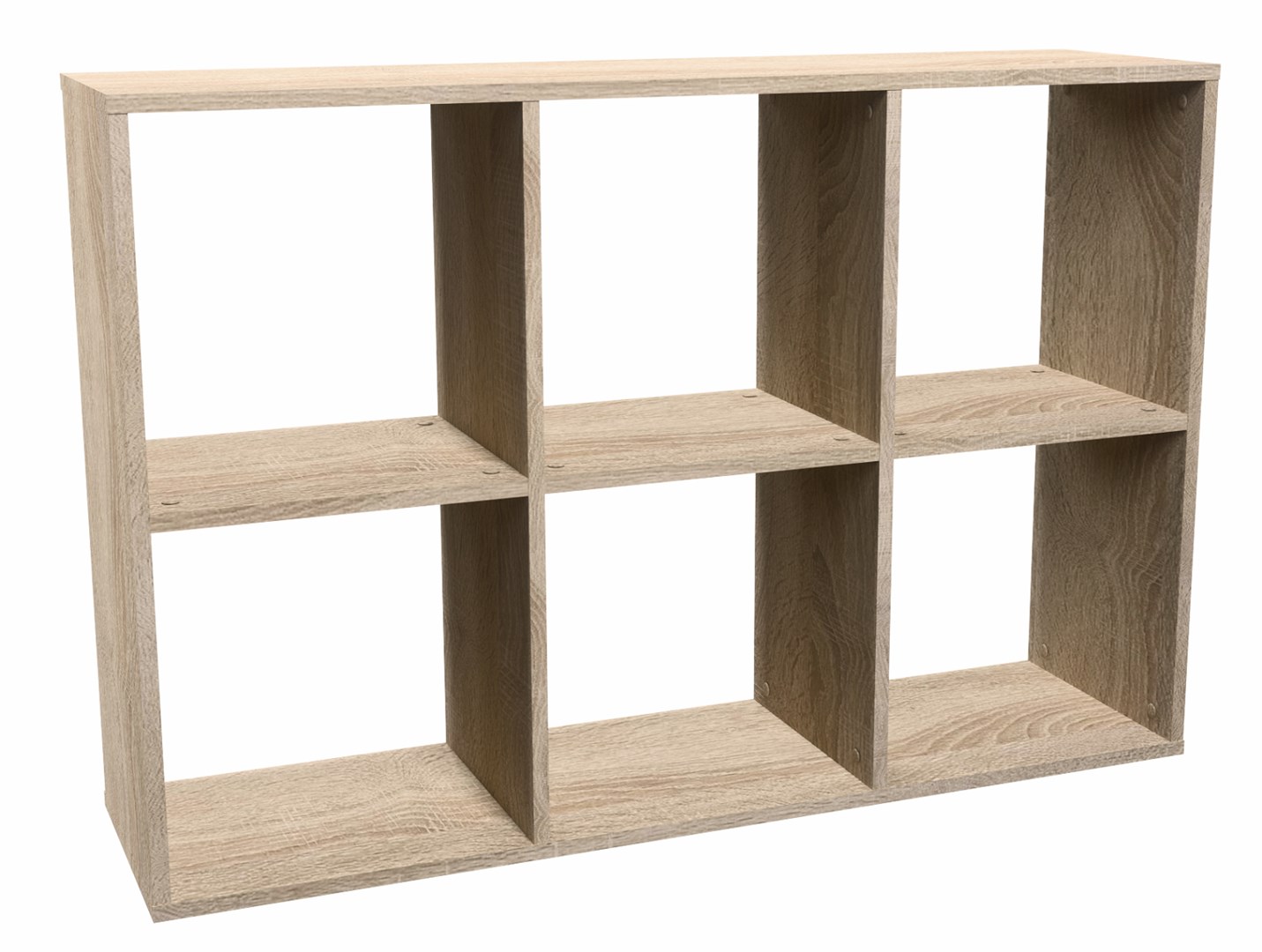 REGAŁ MALAX 2X3 SONOMA - 6 Półek, ABS — zdjęcie 1 z 2