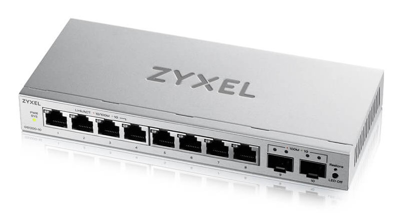 Switch Zyxel GS1200-10 v3 10p Managed Gigabit — zdjęcie 1 z 4
