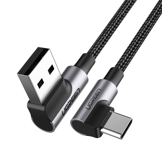 Ugreen kątowy kabel USB - USB Typ C 1m