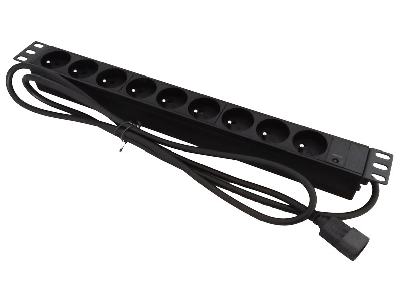 Listwa zasilająca A-LAN PZ09U, 1,8m, czarna
