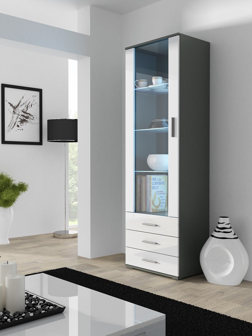 Witryna SOHO S1 szary/biały połysk — zdjęcie 1 z 7